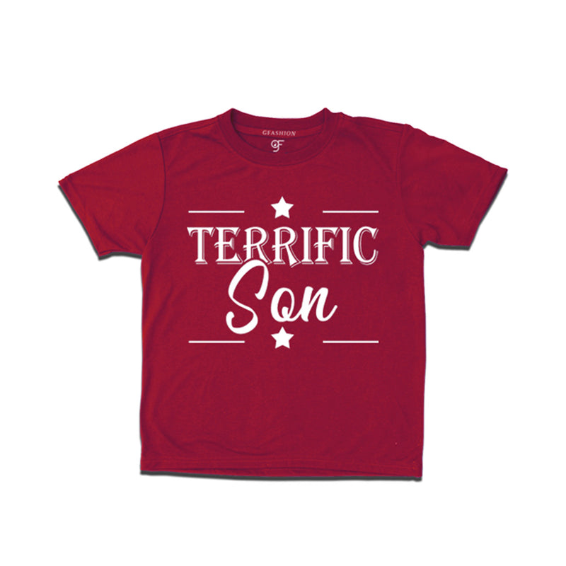 Terrific Son T-shirt in Maroon Color available @ gfashion.jpg
