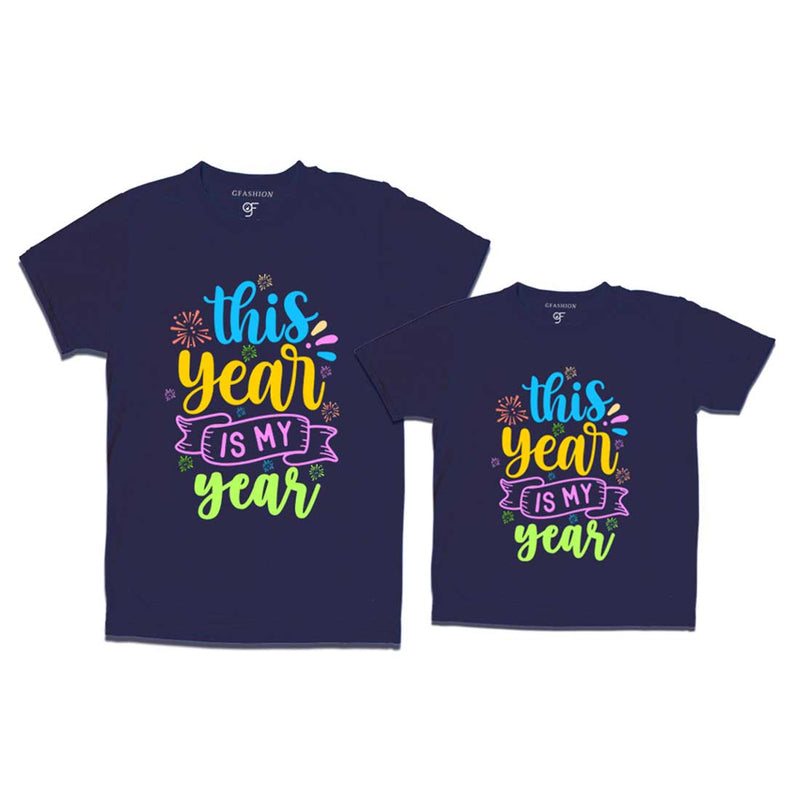 This Year is My Year Combo T-shirts in Navy Color avilable @ gfashion.jpg