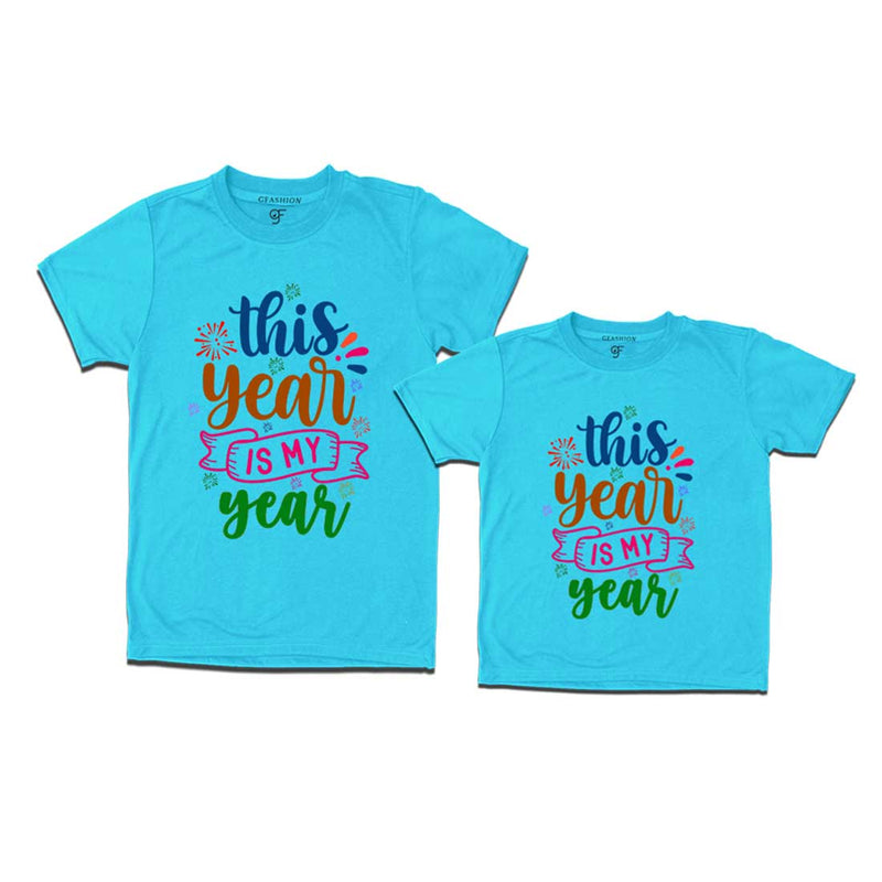 This Year is My Year Combo T-shirts in Sky Blue Color avilable @ gfashion.jpg
