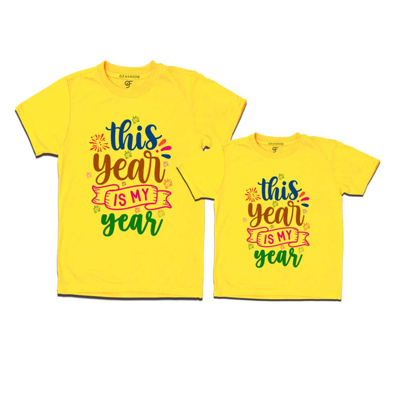 This Year is My Year Combo T-shirts in Yellow Color avilable @ gfashion.jpg