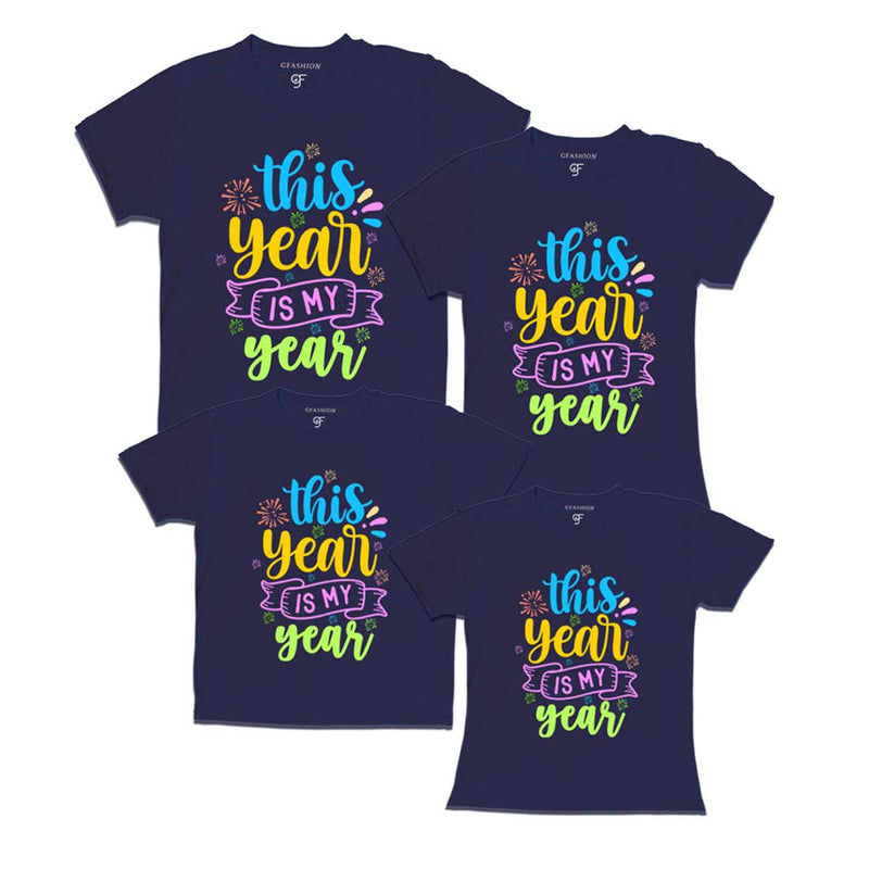 This Year is My Year T-shirts for Family-Friends-Group in Navy Color avilable @ gfashion.jpg
