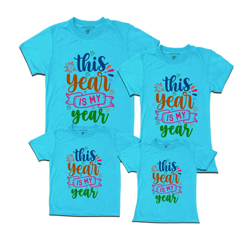 This Year is My Year T-shirts for Family in Sky Blue Color avilable @ gfashion.jpg