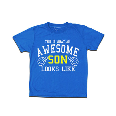 This is What An Awesome Boy Looks Like Printed Tees in Blue Color available @ Gfashion.jpg