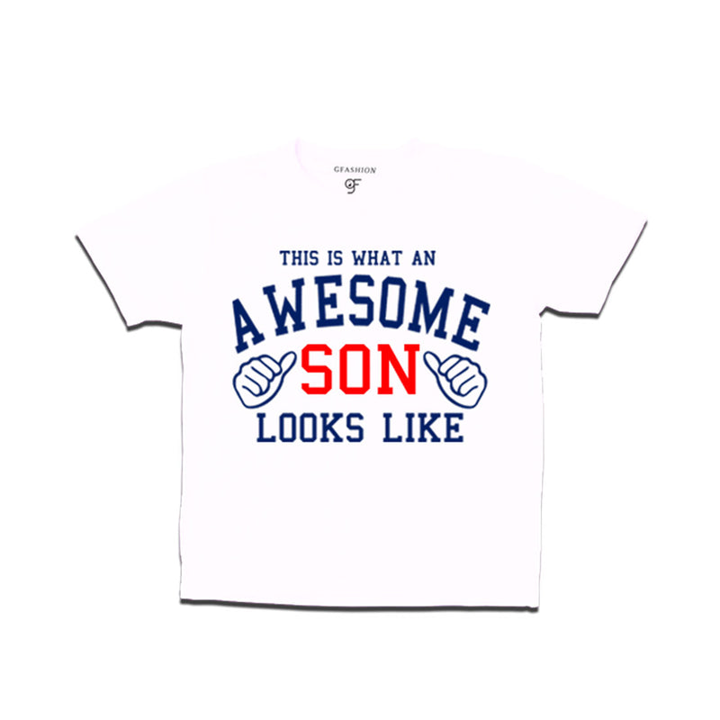 This is What An Awesome Boy Looks Like Printed Tees in White Color available @ Gfashion.jpg