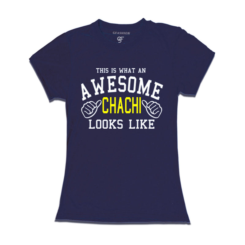 This is What An Awesome Chachi Looks Like Printed T-shirt in Navy Color available @ Gfashion.jpg