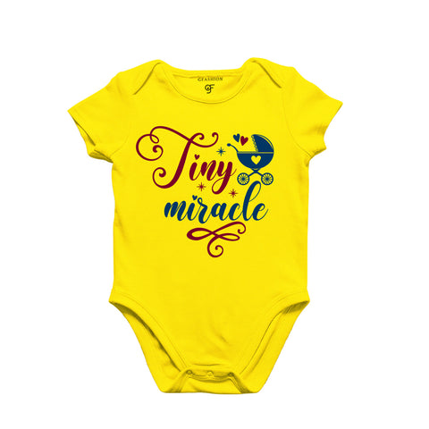 Tiny Miracle-Baby Bodysuit or Rompers or Onesie in Yellow Color available @ gfashion.jpg