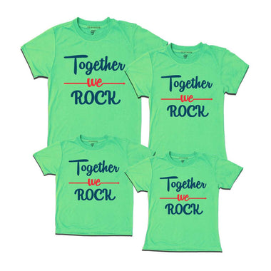 Together we Rock T-shirt for Family  in Pista Green Color available @ gfashion.jpg