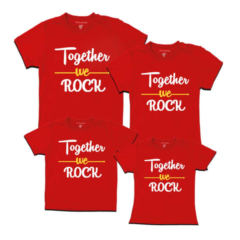 Together we Rock T-shirt for Family  in Red Color available @ gfashion.jpg