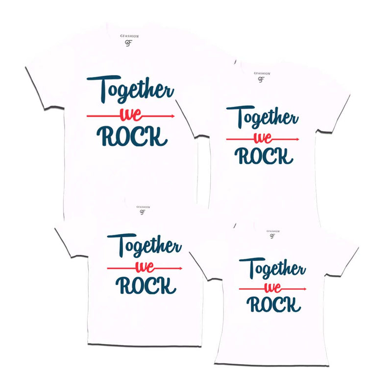 Together we Rock T-shirt for Family  in White Color available @ gfashion.jpg