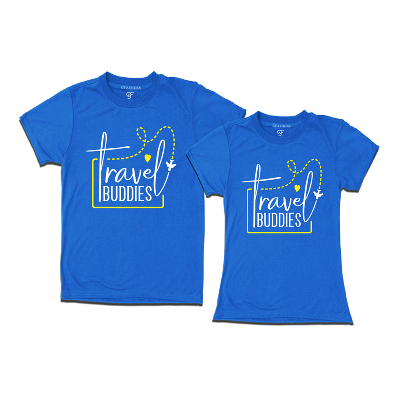 Travel Buddies T-shirts in Blue Color available @ gfashion.jpg