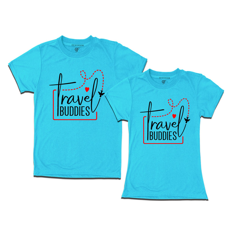 Travel Buddies T-shirts in Sky Blue Color available @ gfashion.jpg