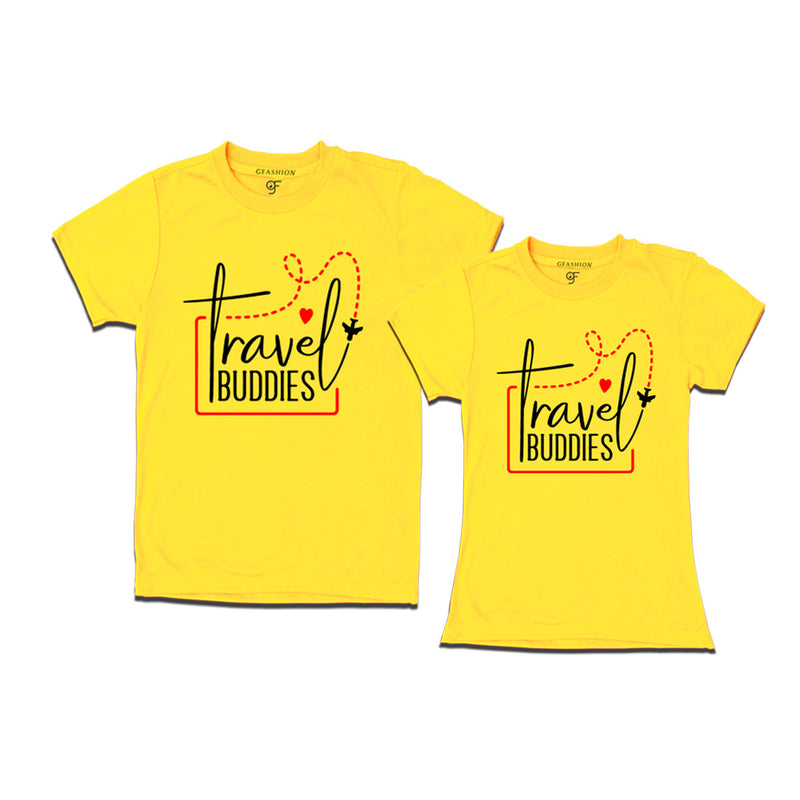 Travel Buddies T-shirts in Yellow Color available @ gfashion.jpg