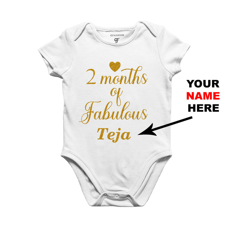 Two Months of Fabulous Baby Rompers-Name Customized in White Color available @ gfashion.jpg