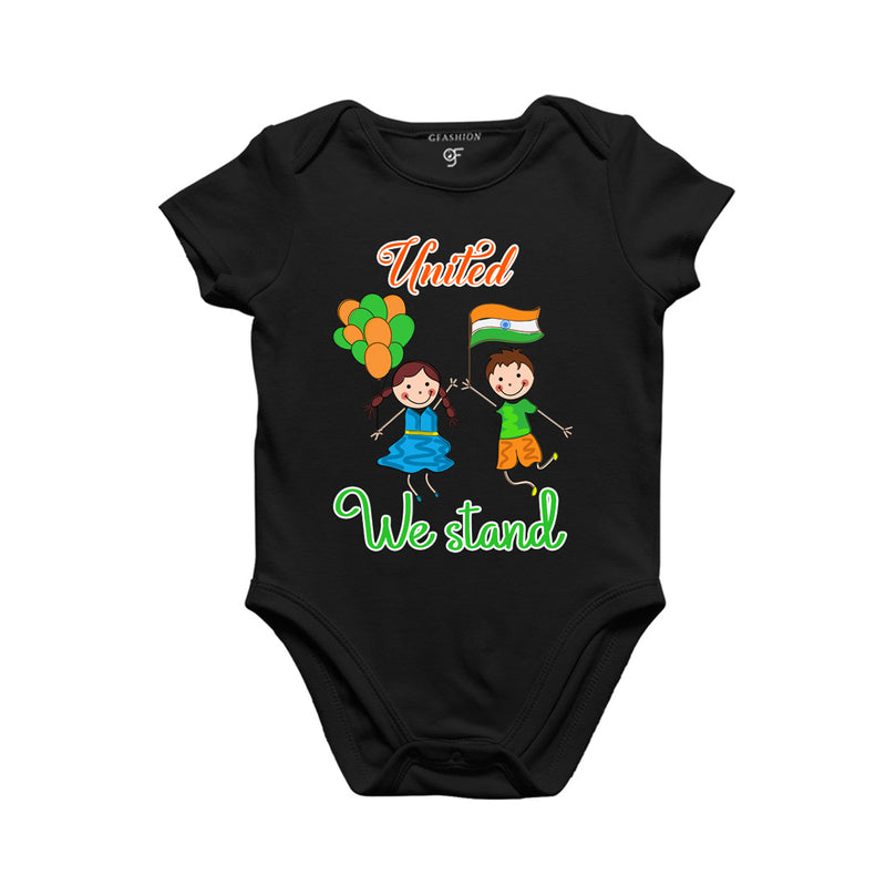 United We Stand-Baby Rompers in Black Color available @ gfashion.jpg