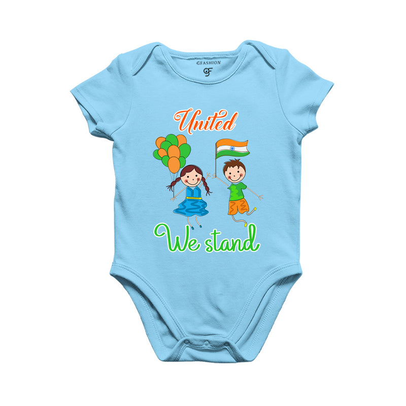 United We Stand-Baby Rompers in Sky Blue Color available @ gfashion.jpg