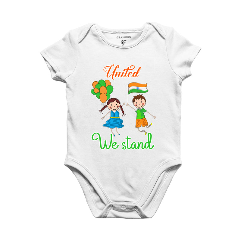 United We Stand-Baby Rompers in White Color available @ gfashion.jpg