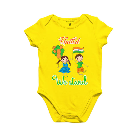 United We Stand-Baby Rompers in Yellow Color available @ gfashion.jpg