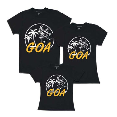 Vacation Mode On Goa dad mom daughter T-shirts-black-gfashion