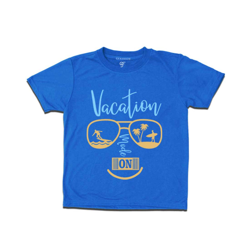 Vacation Mode On T-shirt for Boy in Blue Color available @ gfashion.jpg