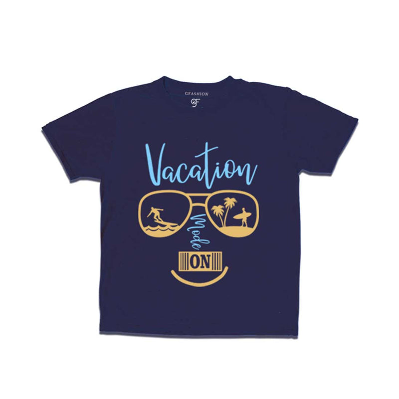 Vacation Mode On T-shirt for Boy in Navy Color available @ gfashion.jpg