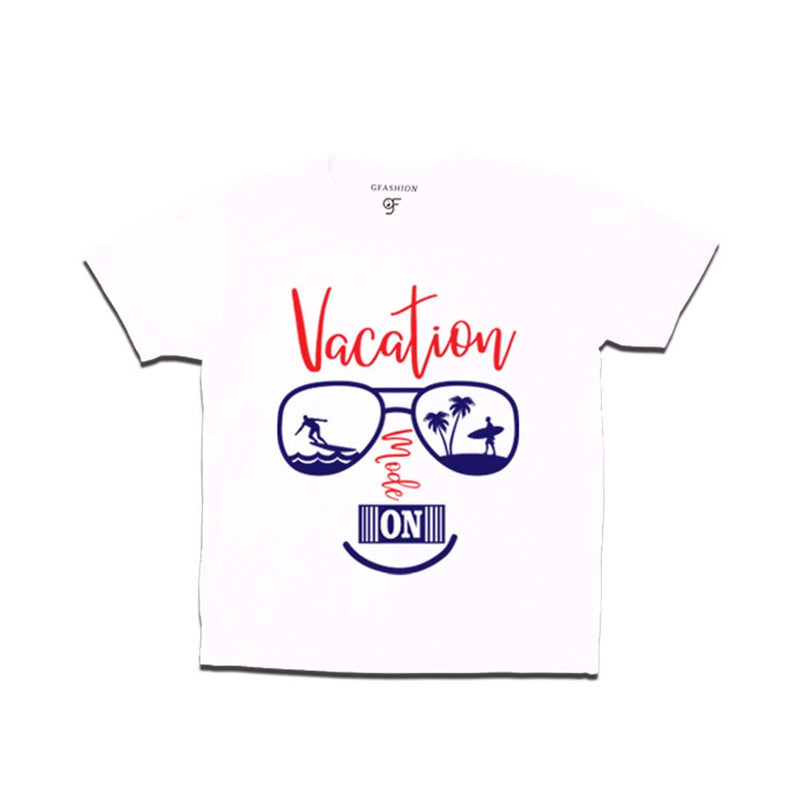 Vacation Mode On T-shirt for Boy in White Color available @ gfashion.jpg