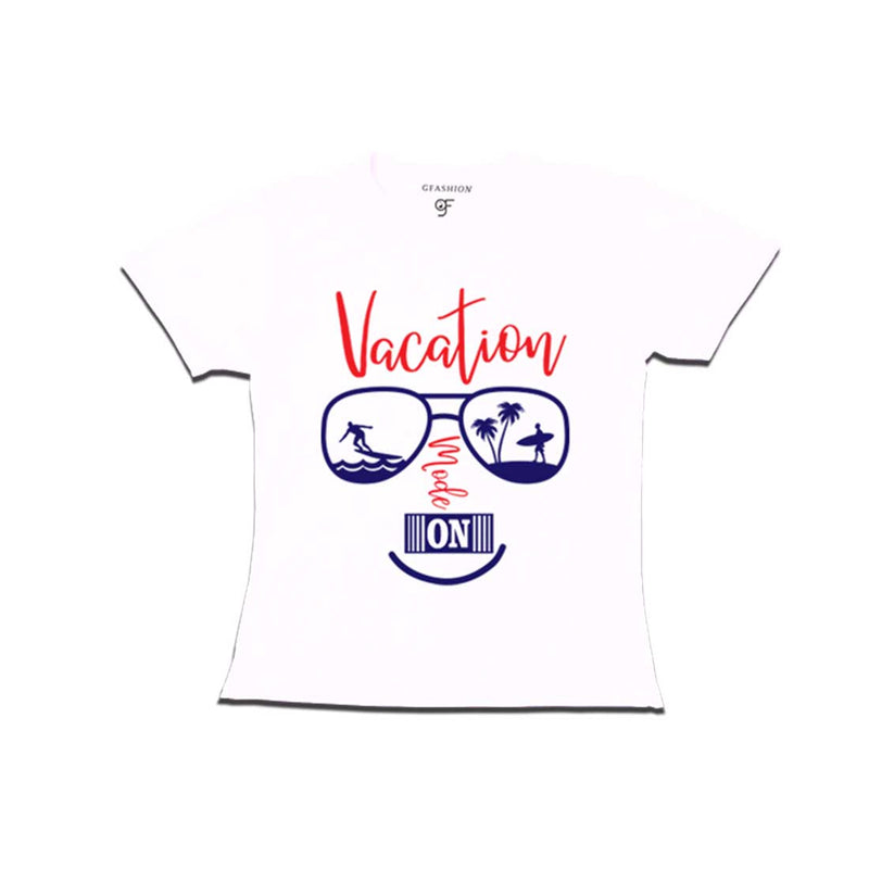 Vacation Mode On T-shirts for Girl in White Color available @ gfashion.jpg