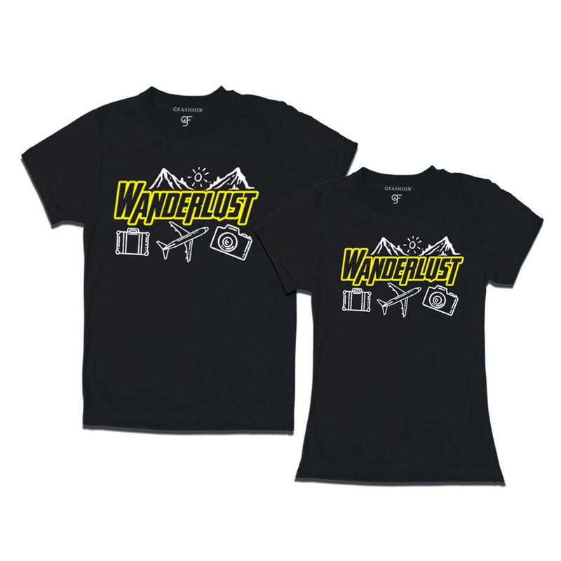 WanderLust Couple T-shirts in Black Color avilable @ gfashion.jpg