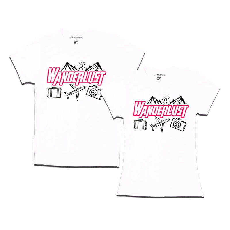 WanderLust Couple T-shirts in White Color avilable @ gfashion.jpg