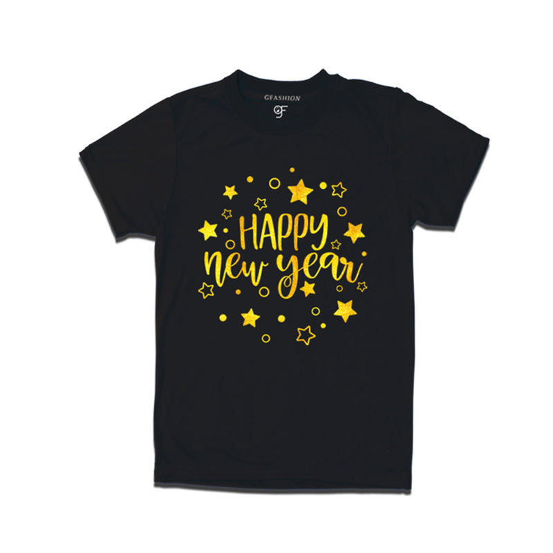 Wish You Happy New Year T-shirt for Men-Women-Boy-Girl in Black Color avilable @ gfashion.jpg