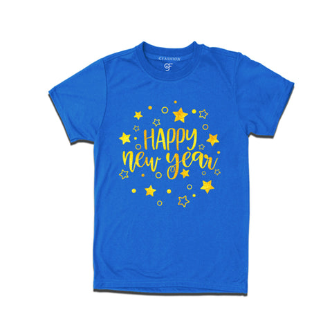 Wish You Happy New Year T-shirt for Men-Women-Boy-Girl in Blue Color avilable @ gfashion.jpg
