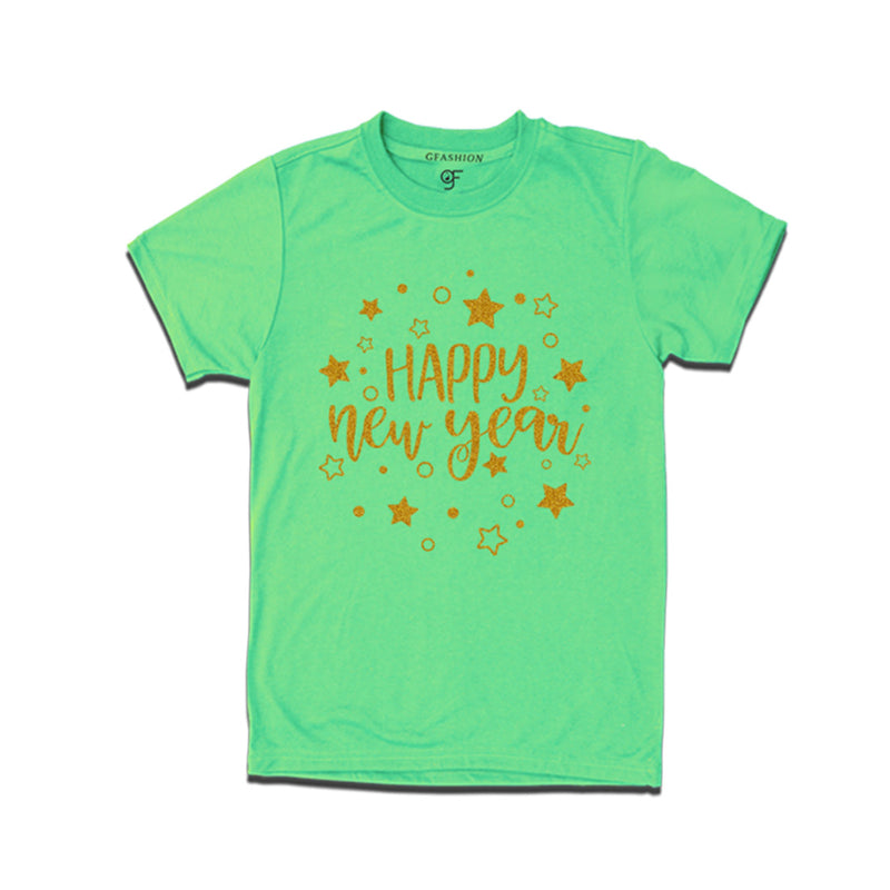 Wish You Happy New Year T-shirt for Men-Women-Boy-Girl in Pista Green Color avilable @ gfashion.jpg