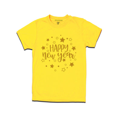 Wish You Happy New Year T-shirt for Men-Women-Boy-Girl in Yellow Color avilable @ gfashion.jpg