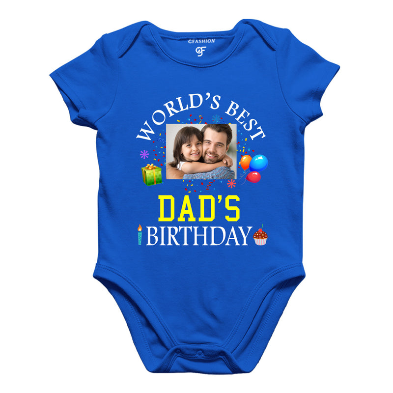 World's Best Dad's Birthday Photo Bodysuit-Rompers in Blue Color available @ gfashion.jpg