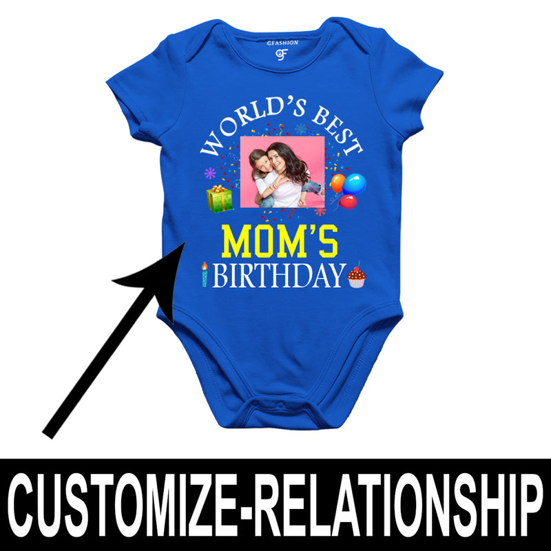World's Best Mom's Birthday Photo Bodysuit-Rompers in Blue Color available @ gfashion.jpg