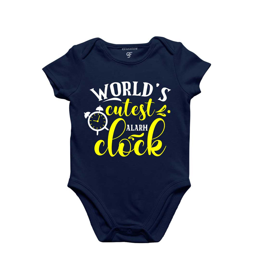 World's Cutest Alarm Clock-Baby Bodysuit or Rompers or Onesie in Navy Color available @ gfashion.jpg