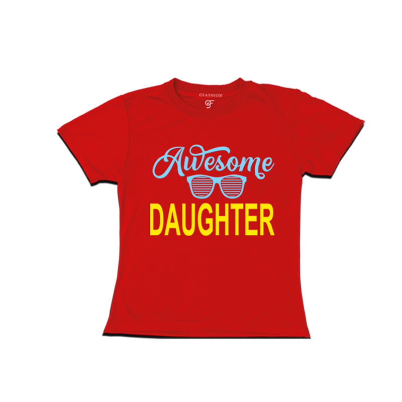 Awesome daughter tees-Red