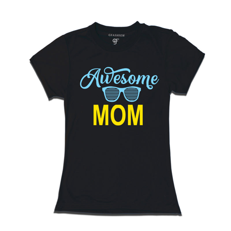 Awesome mom t-shirts-Black