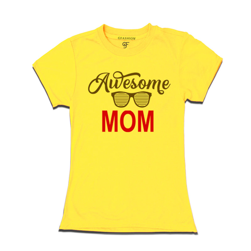 Awesome mom t-shirts-Yellow