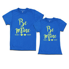 Be Mine-matching couple t shirts-Full Sleeves-Blue'