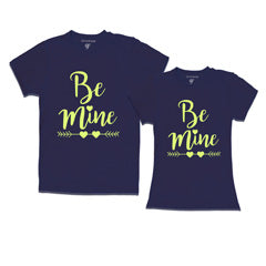 Be Mine-matching couple t shirts-Full Sleeves-Navy