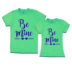 Be Mine-matching couple t shirts-Full Sleeves-Pistagreen