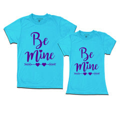 Be Mine-matching couple t shirts-Full Sleeves-Skyblue