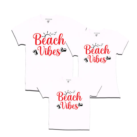 Beach Vibes T-shirts For Dad Mom Girl