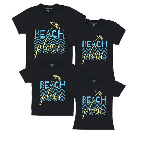 Beach Please-Vacation T-shirts for Family-black