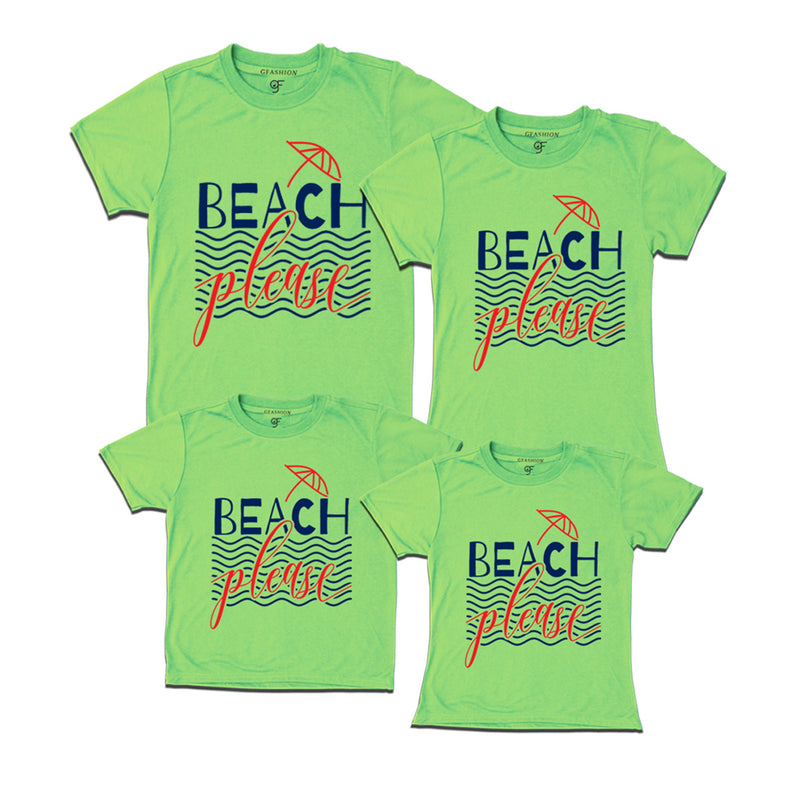 Beach Please-Vacation T-shirts for Family-green
