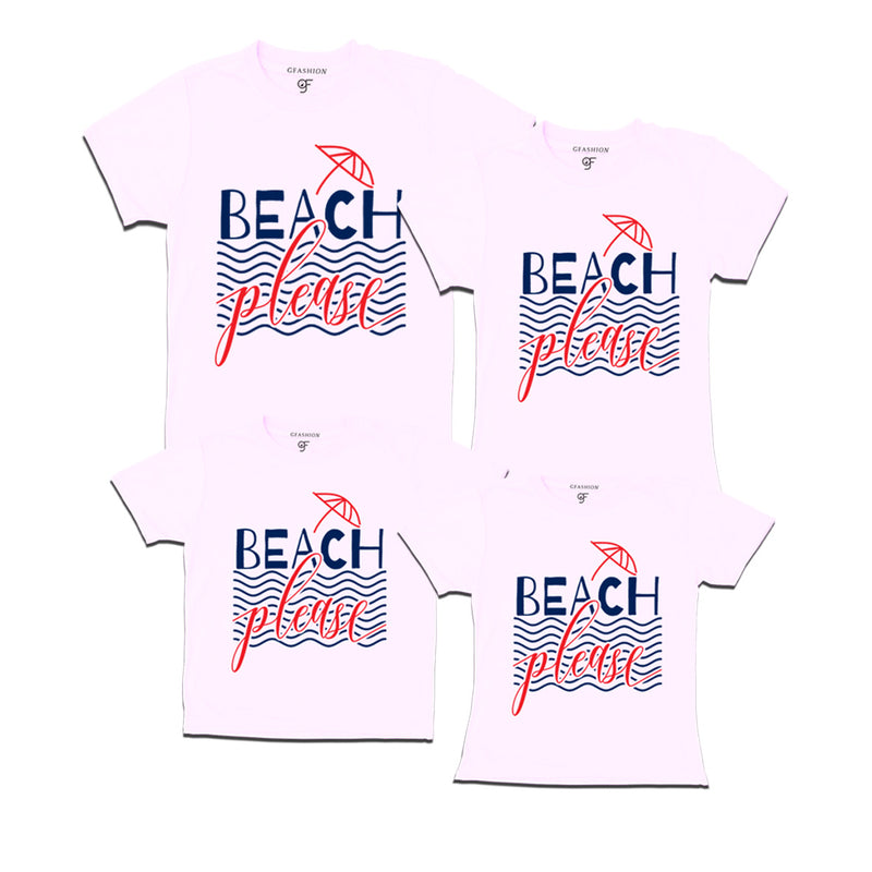 Beach Please-Vacation T-shirts for Family-white