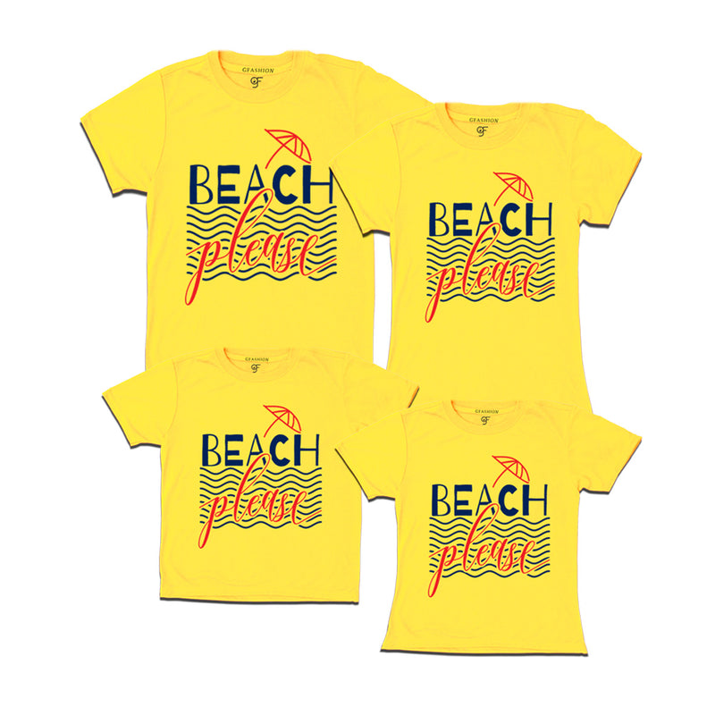 Beach Please-Vacation T-shirts for Family-yellow