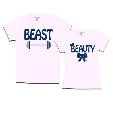 buy beast beauty couple tee shirts online india