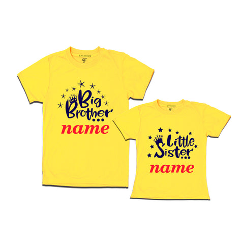 big brother-little sister t shirts-personalized names