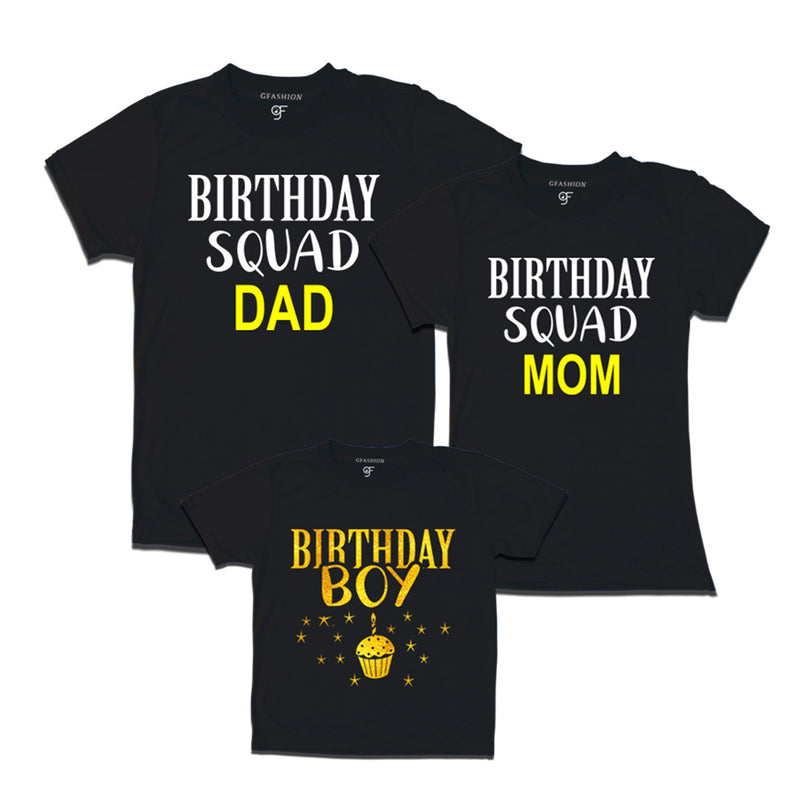 Birthday Squad Dad ,Mom & Birthday Boy T-shirts